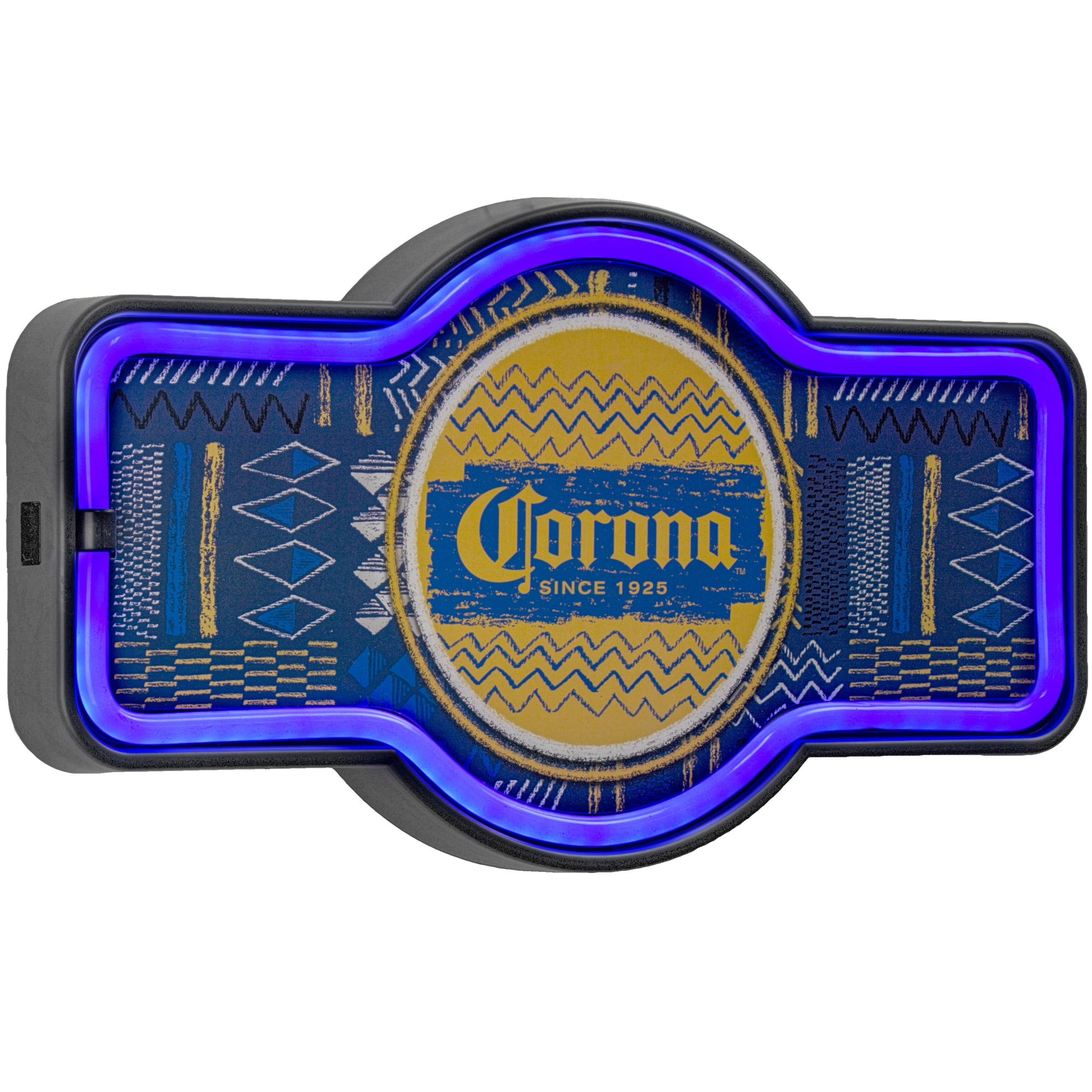 Corona Blue and Yellow LED Neon Light Sign