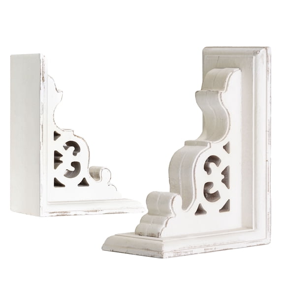 American Art Decor Decorative Heavy Duty Wood Bookends for Books/CDs/Vinyls/Magazines for Living Room, Bathroom, Bedroom, & Office - Home, Wall Decor & Shelf Accents - Natural, Set of 2