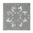thumbnail image 1 of American Art Decor Distressed Reflective Gray Floral Wood Square Wall Medallion - 16" x 16", 1 of 6