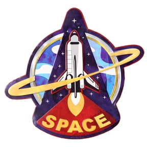 American Art Decor Distressed Space Rocket Embossed Shaped Metal Sign - 16.9" x 15.25"