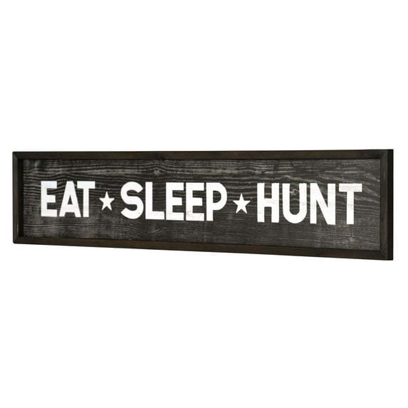 American Art Decor Eat, Sleep, Hunt Wood Novelty Wall Sign - 36" x 8"