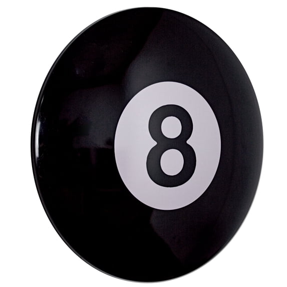 American Art Decor Eight (8) Ball 15" Dome Metal Sign - Room Decor for Bar, Man Cave, Garage, Game Room & More