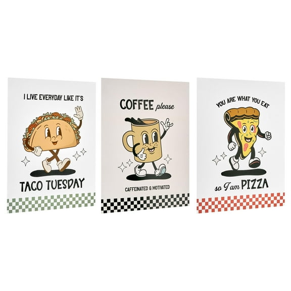 American Art Decor Food 8" x 10" 3-Piece Print Set