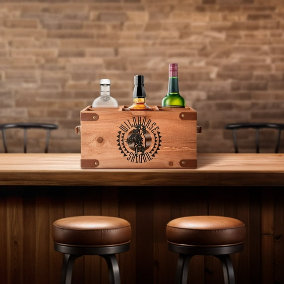 American Art Decor Grand Ole Opry Wildhorse Saloon Wood Beverage Crate - 14.96" x 7"