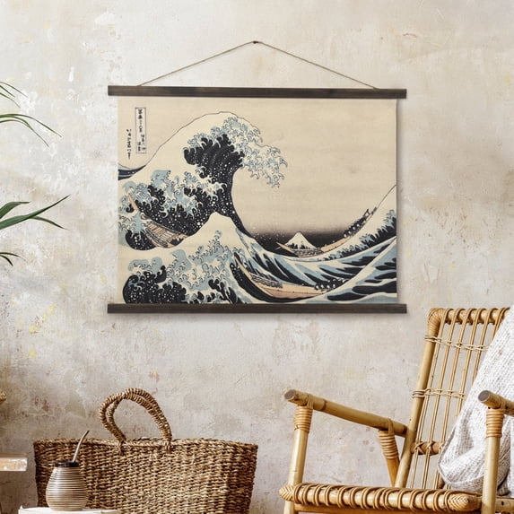 American Art Decor The Great Wave off Kanagawa Tapestry Wall Art - Beach House Wall Art - Tropical/Coastal Home Decor for Living Room, Bedroom, Bathroom, Patio, Resturant, Boho Vintage Japanese Art