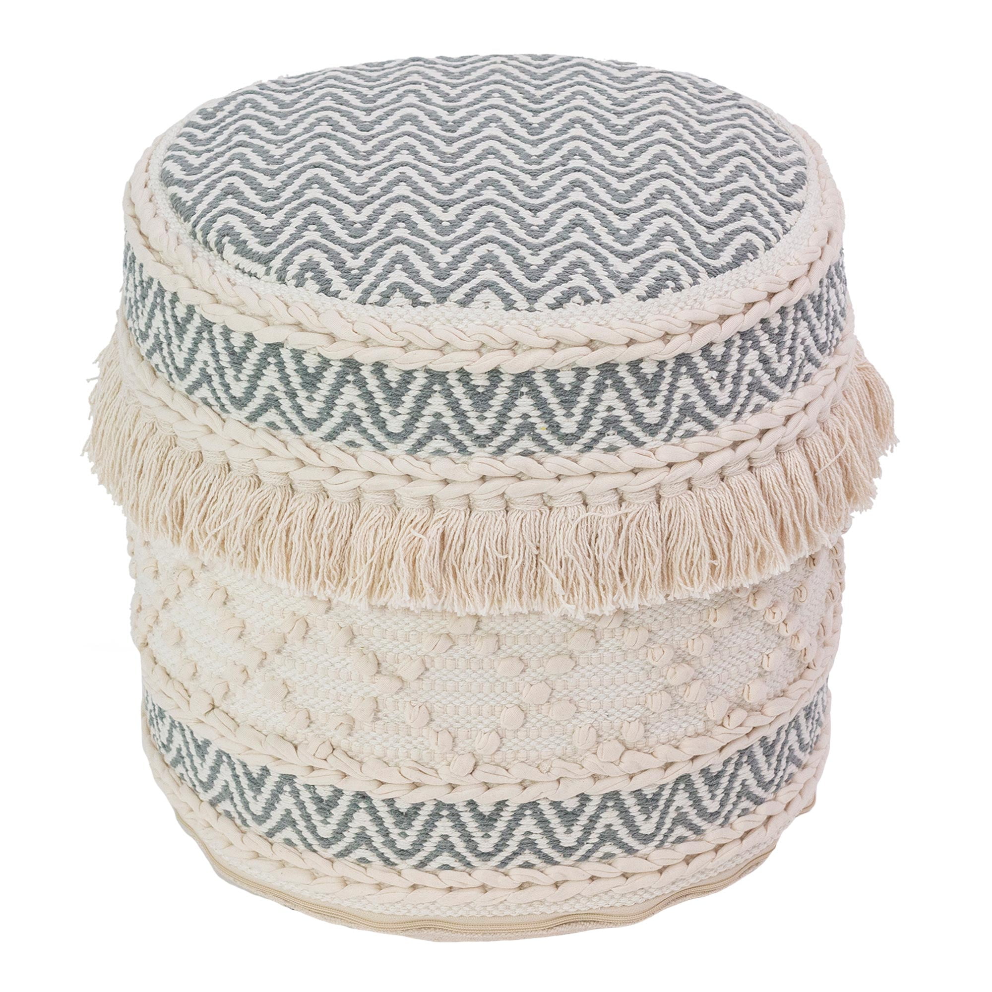 Woven sale pouf ottoman