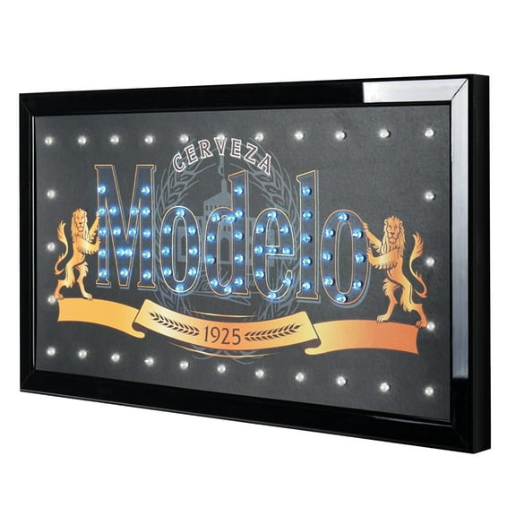 American Art Decor Licensed Modelo Framed Flashing LED Marquee Wall Decorative Sign - 19" x 10"