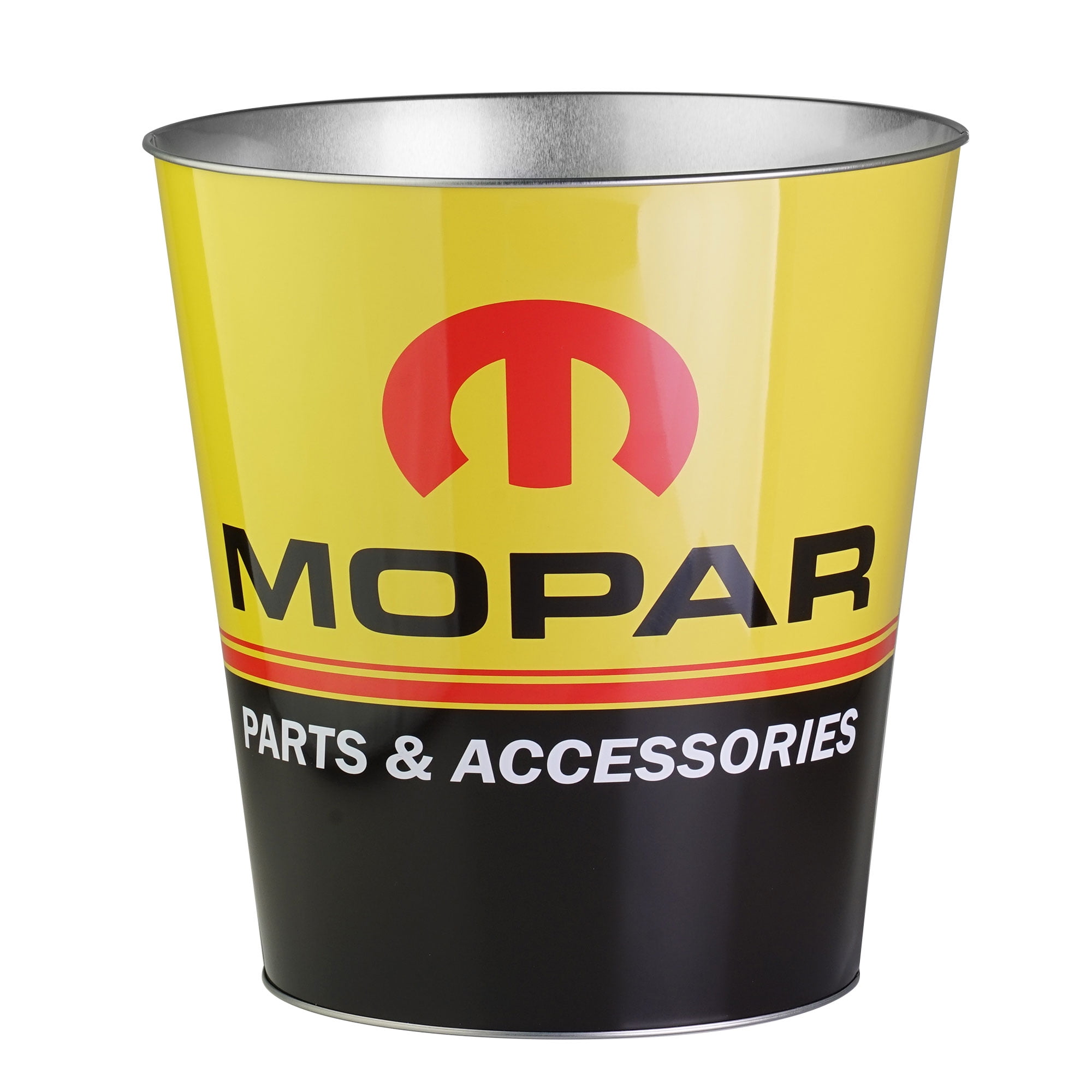 Mopar Yellow and Black Metal Office Waste Basket
