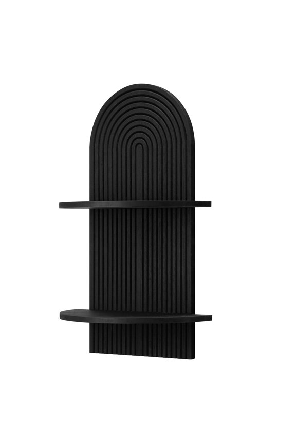 Lunar Ledges Wall Shelf in Black - 23.75" x 14"