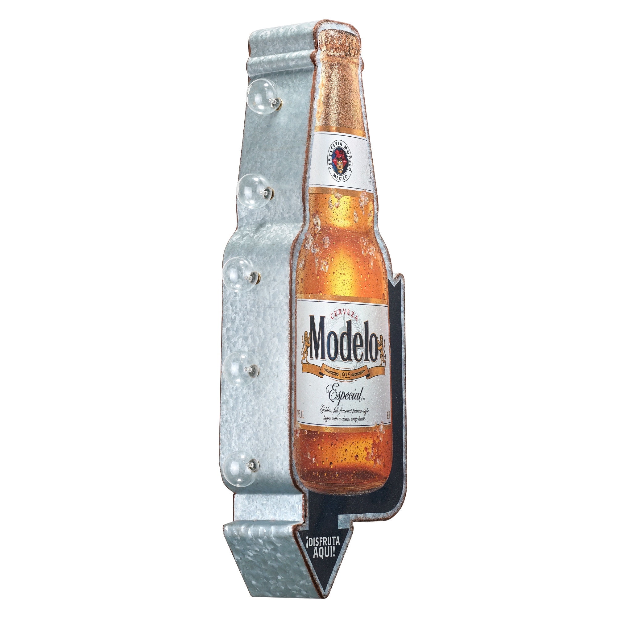 American Art Decor Metal LED Modelo Especial Marquee Sign: Vintage-Inspired, Double-Sided, Battery-Powered