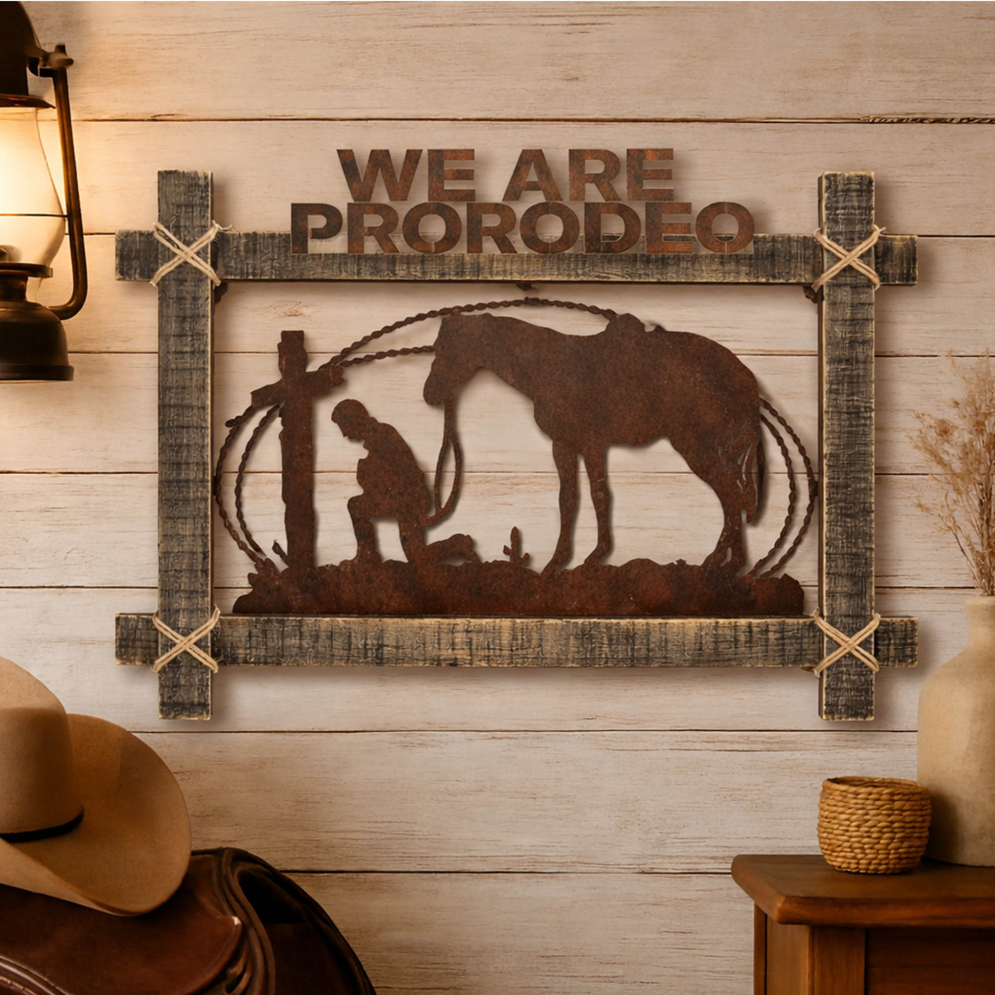 View of American Art Decor Metal & Wood Wall Art - 