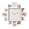 thumbnail image 1 of American Art Decor Picture Frame Collage Clock 12 Photo Display Slots White, 20" x 20", 1 of 7