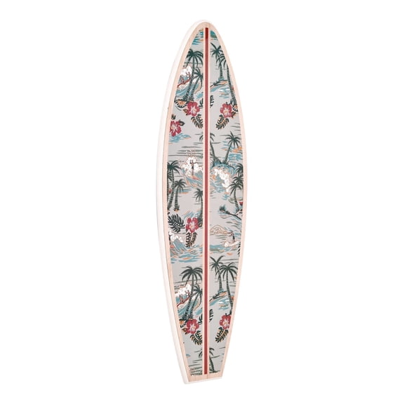 American Art Decor Kona Coast by Reyn Spooner 50th State Island Paradise Surfboard Plaque - 8" x 24"