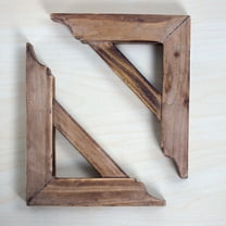 American Art Decor Rustic Wood Corbels Brackets (Set of 2)