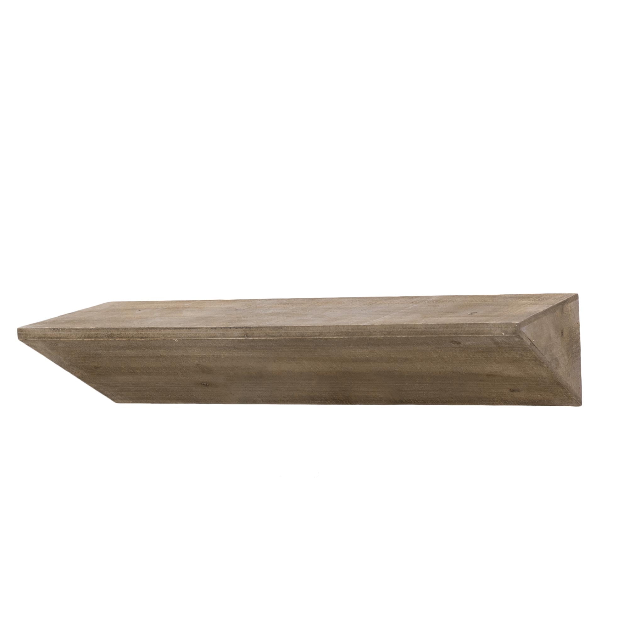 Natural Rustic Wood Floating Wall Shelf, 23.75"