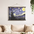 thumbnail image 1 of American Art Decor The Starry Night Over the Rhone Tapestry Wall Art by Vincent van Gogh - Post-Impressionist Canvas Banner for Bedroom, Living Room, Office, Gallery or Meditation Space, 1 of 9