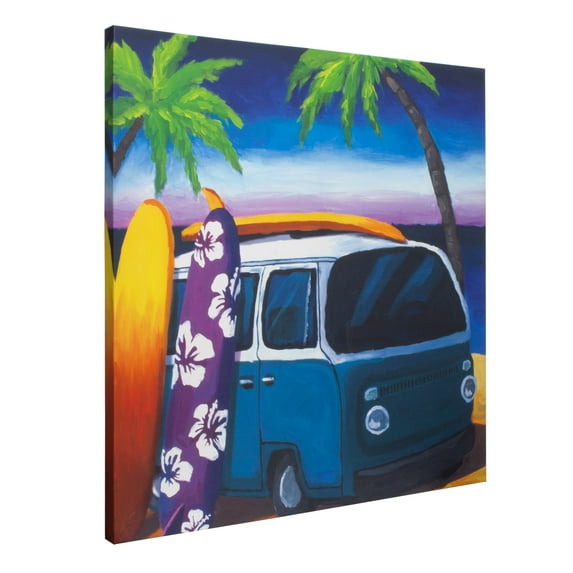 American Art Decor Surf Mini Bus Outdoor Canvas Art Decor Print