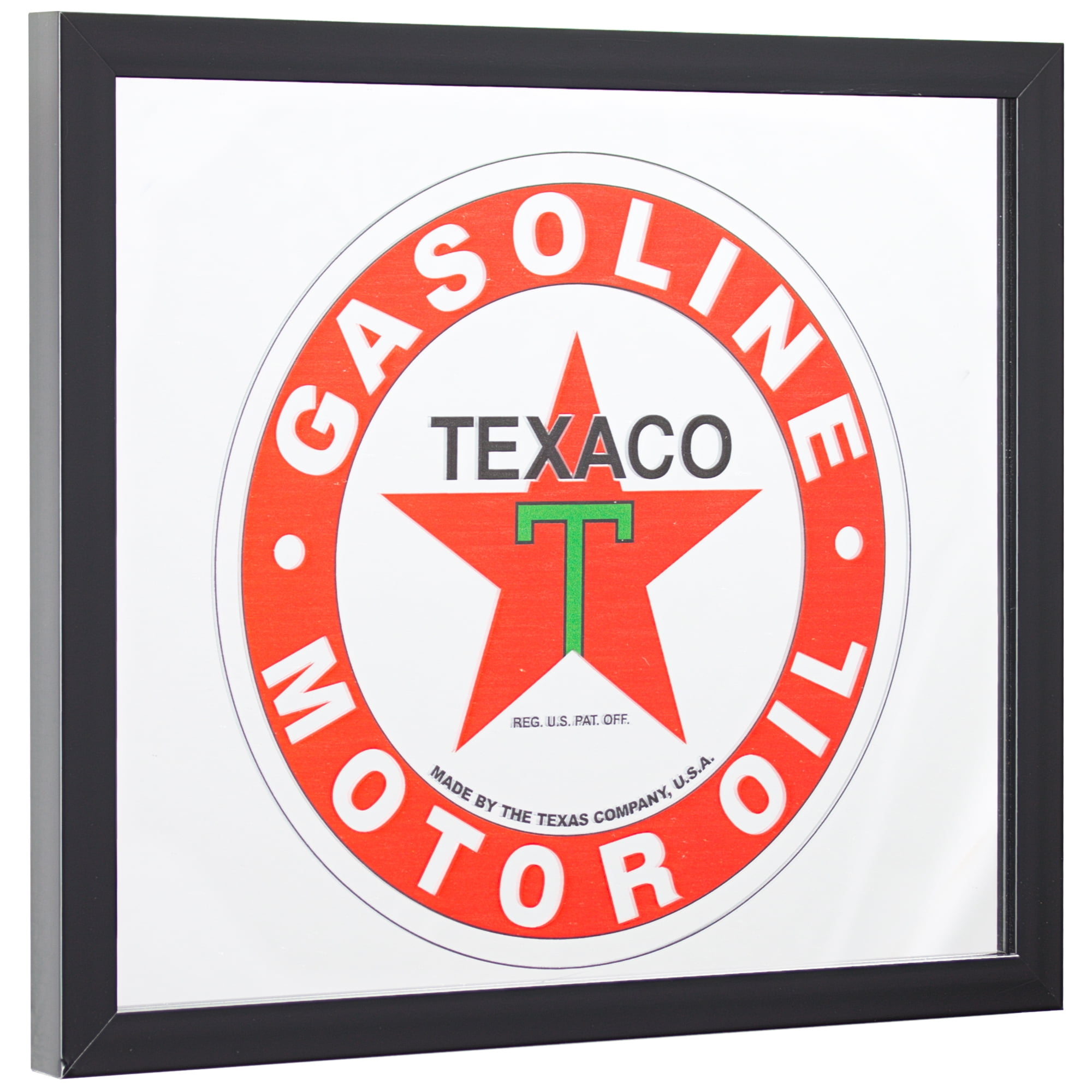 Texaco Gasoline Red and Black Printed Accent Mirror