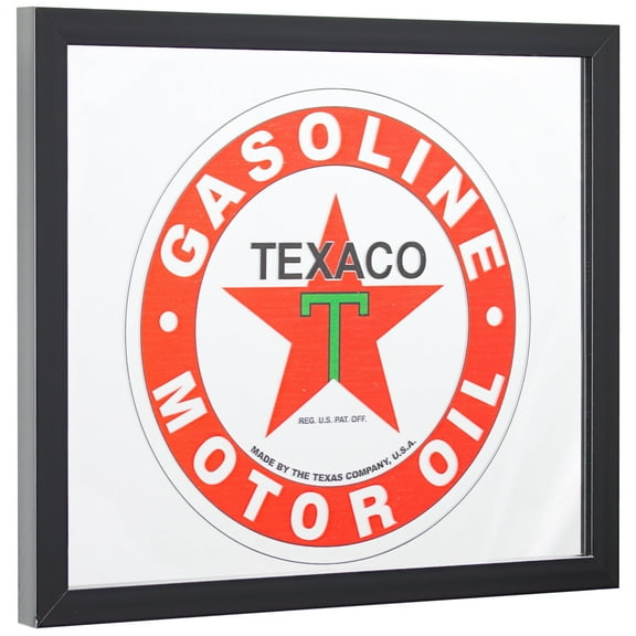 American Art Decor Texaco Gasoline Printed Accent Mirror , Red - 13.5" H x 15.5" L x 1.25" D