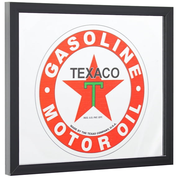 American Art Decor Texaco Gasoline Printed Accent Mirror , Red - 13.5" H x 15.5" L x 1.25" D