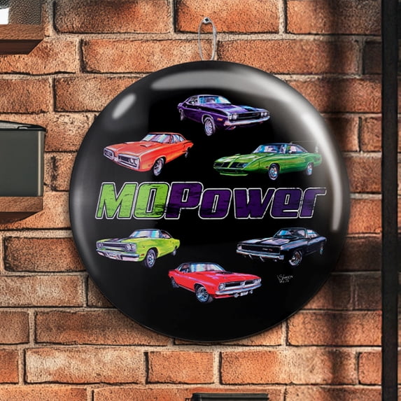 American Art Decor MOPOWER Metal Wall Art - Classic Car Wall Decor for Man Caves & Garages