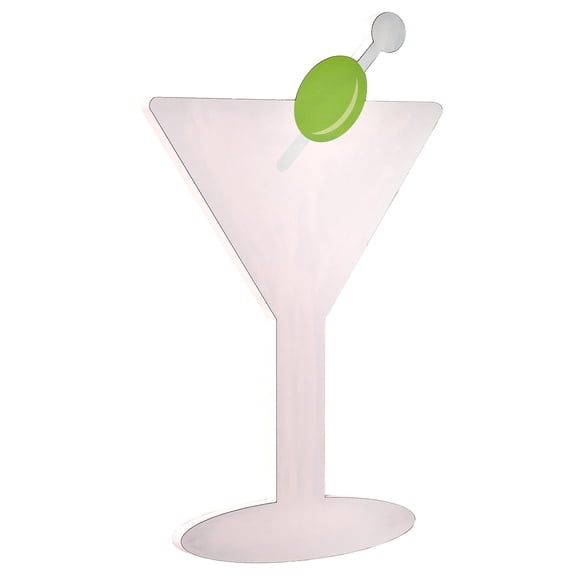 American Art Decor Tipsy Martini Wall Plaque - 15" x 24" x 8.75"
