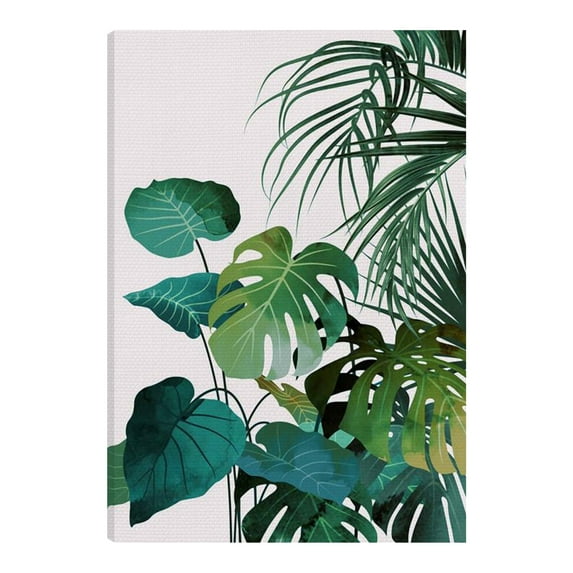 American Art Decor Tropical Leaves Outdoor Canvas Art Decor | Large Decorative Wall Mount Canvas Print | Waterproof - 28 x 40 inch