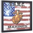 thumbnail image 1 of American Art Decor U.S. Marine Corps Printed Decorative Wall Accent Mirror , Multi-color - 13.5" H x 15.5" L x 1.25" D, 1 of 5