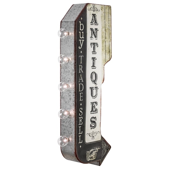 American Art Decor Marquee Metal Wall Art Galvanized metal 25 H x 8.25 L x 3 D in, Multicolor