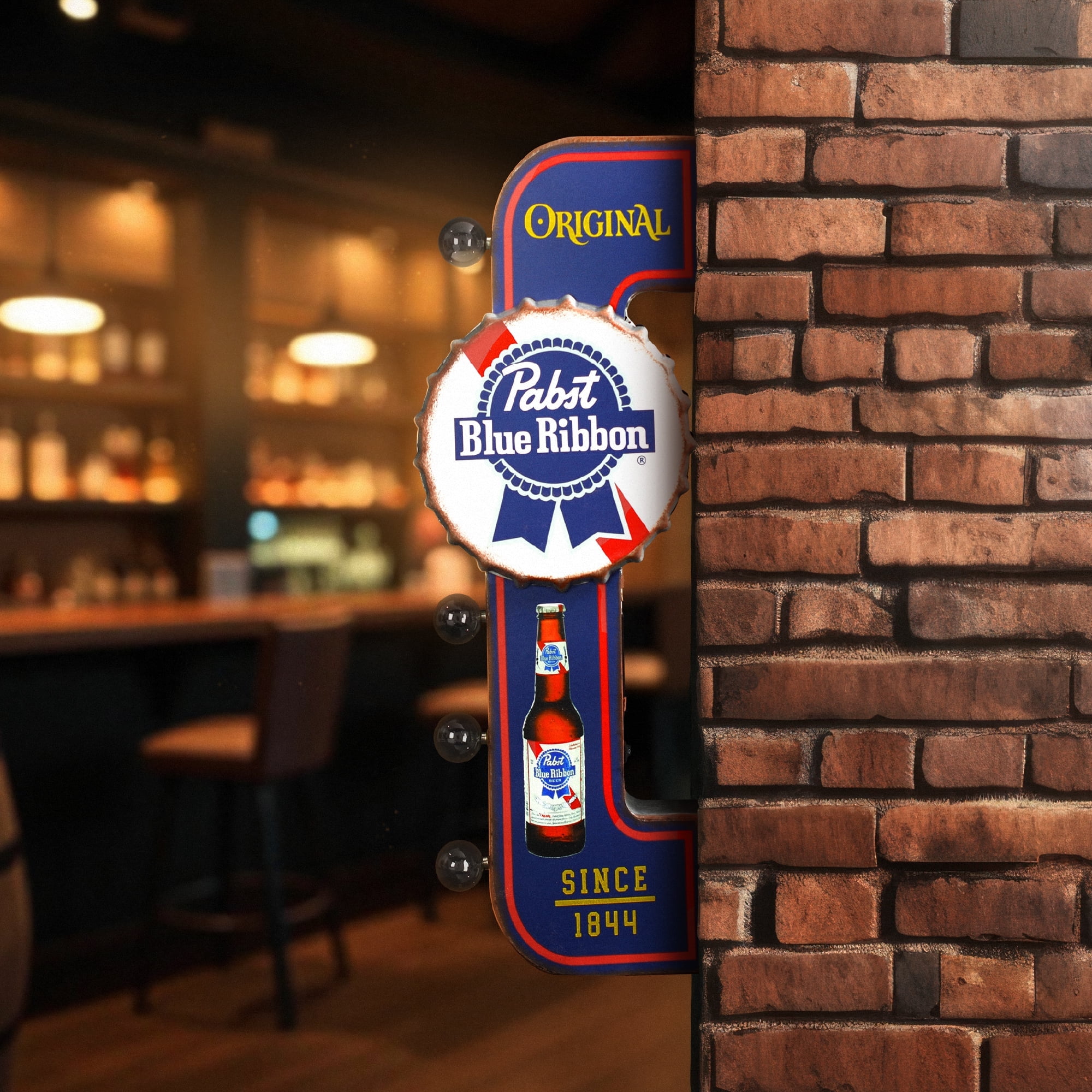 American Art Decor Vintage 'Pabst Blue Ribbon' Double-Sided LED