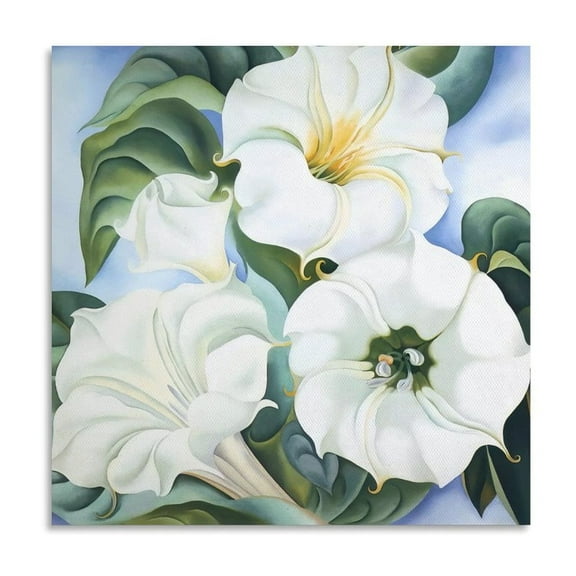 American Artist Georgia O'Keeffe Jimson Weed Poster Artworks Picture Print Poster Wall Art Painting Canvas Gift Decor Home Posters Decorative 16x16inch(40x40cm)