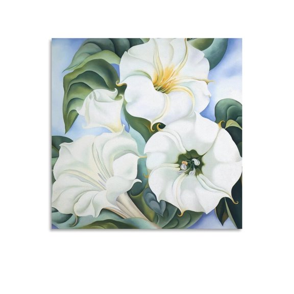 American Artist Georgia O'Keeffe Jimson Weed Poster Painting On Canvas Wall Art Poster Scroll Picture Print Living Room Walls Decor Home Posters 28x28inch(70x70cm)