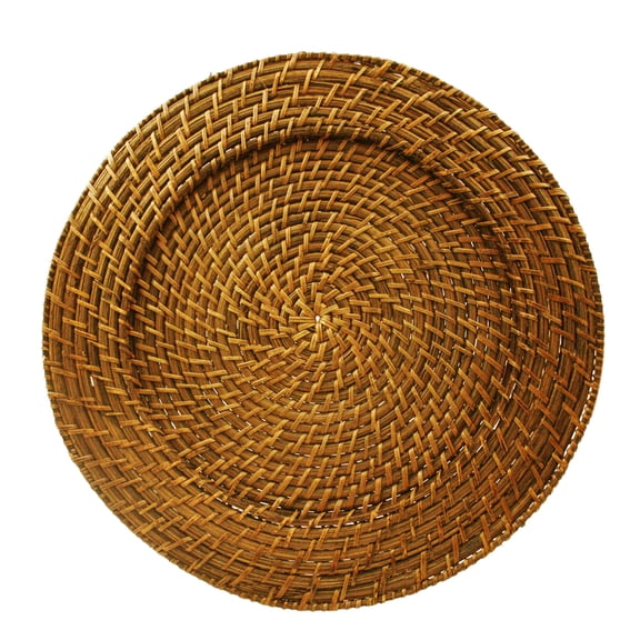 American Atelier Harvest Rattan 13-Inch Round Chargers Set of 4