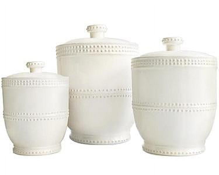 American Atelier, Round, Bianca Bead White Ceramic Food Storage