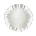 thumbnail image 1 of American Atelier, Round Contessa Glass Decorative Pearl White with Silver Glitter Charger Plate, 13", 1 of 5