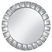 American Atelier, Round, Glass Mirror Decorative Silver Charger Plate with Big Beads, 13