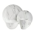 thumbnail image 1 of American Atelier, Round, Marble White and Gray, Porcelain Dinnerware Set, 16-Piece, 1 of 7