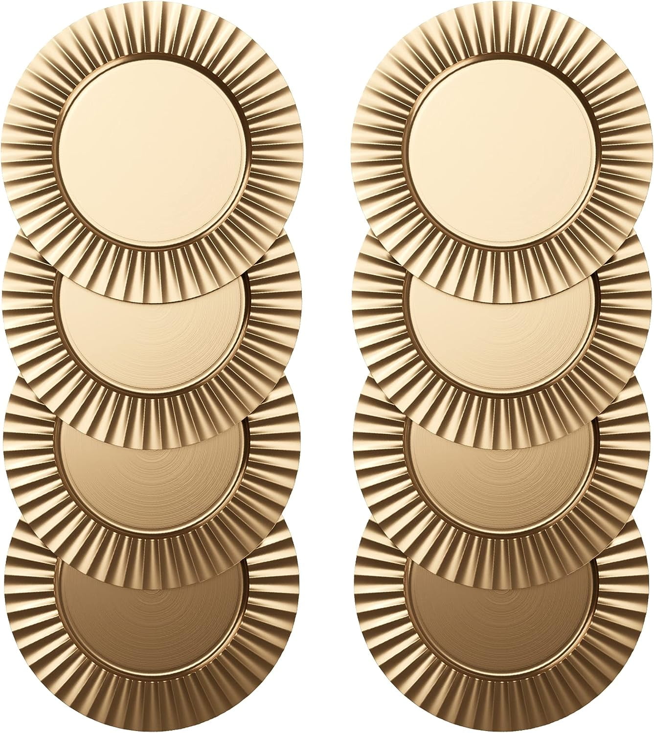 Bulk American Atelier Dinnerware 8 Decorative 13Inch Round Gold Charger Plates