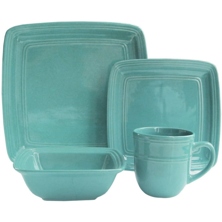 American Atelier, Square, Madelyn Turquoise Green Stoneware
