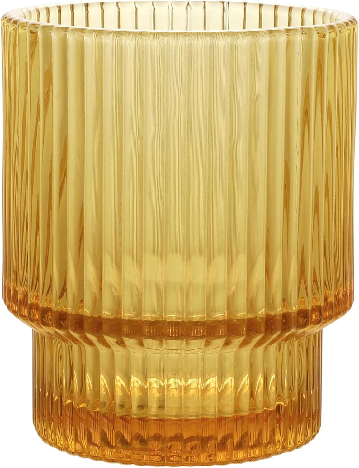 American Atelier Vintage Art Deco Set of 4 Fluted Drinking Glasses