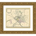 thumbnail image 1 of American Atlas 17x15 Gold Ornate Wood Framed with Double Matting Museum Art Print Titled - Lodi Village Ohio Landowner - American Atlas 1896, 1 of 4