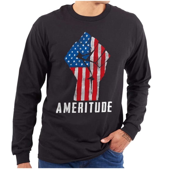 American Attitude Rebel Patriot Long Sleeve TShirt Men Women Brisco Brands S