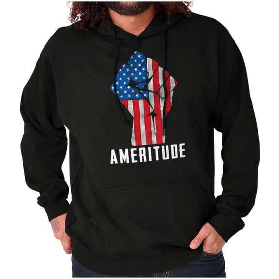 American Attitude Rebel Patriot Unisex Plus Fleece Graphic Hoodie Brisco Brands 2X