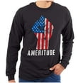 thumbnail image 1 of American Attitude Rebel Patriot Plus Size Long Sleeve Graphic Tee Shirt Brisco Brands 2X, 1 of 6