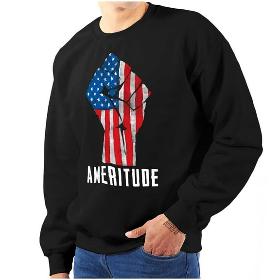 American Attitude Rebel Patriot Unisex Plus Fleece Graphic Sweatshirt Brisco Brands 2X