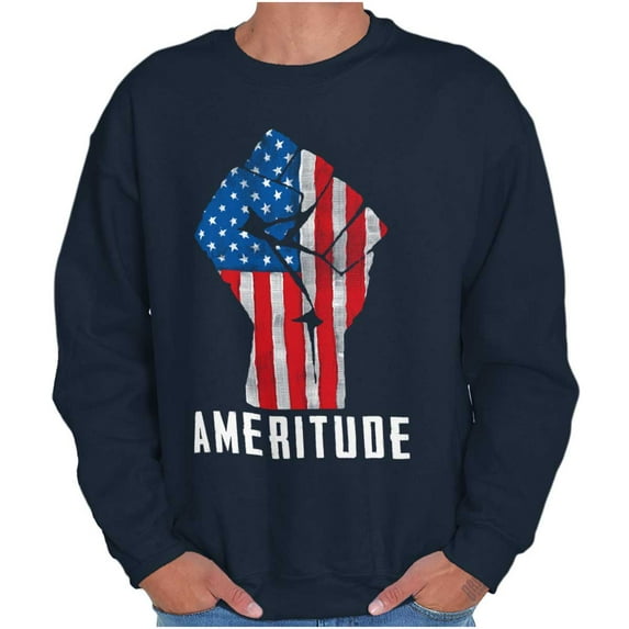 American Attitude Rebel Patriot Unisex Plus Fleece Graphic Sweatshirt Brisco Brands 5X