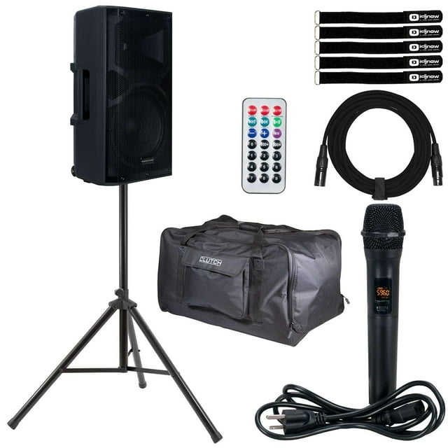 American Audio APX12 GO BT 12" 2-Way Battery Powered 200W Active Loudspeaker with Tripod Speaker Stand Package