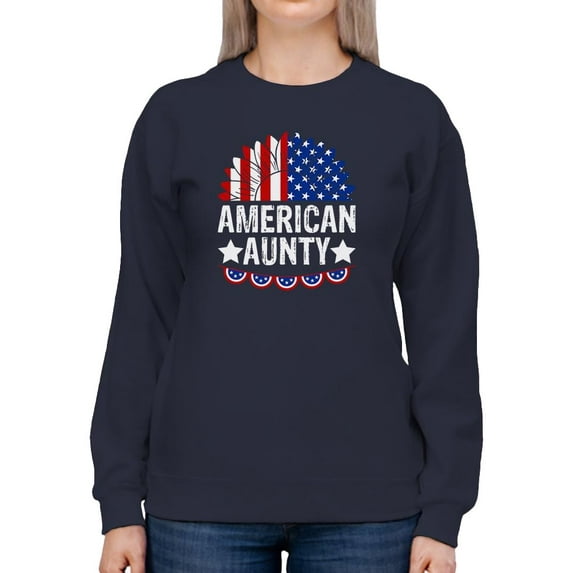 American Aunty Sweatshirt Women -Image by Shutterstock, Female Large