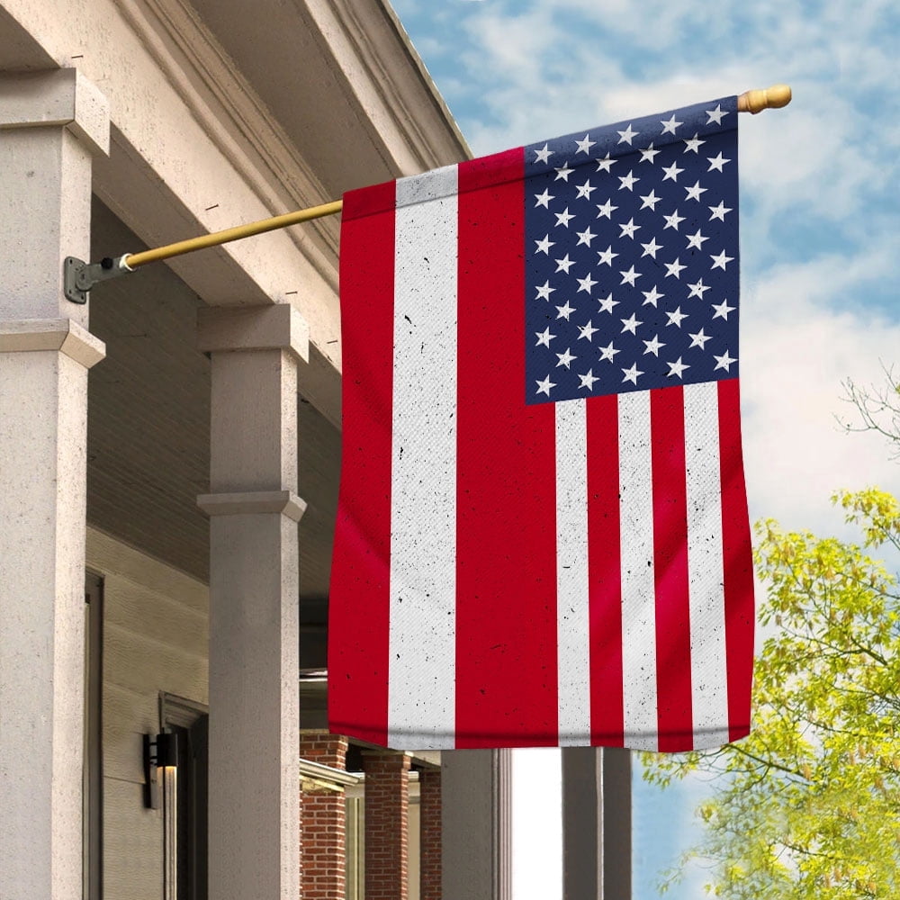 American Austria Flag Austrian Friendship U.S.A Memorial Day Patriotic For House Flag, Double-Sided Decorative Outdoor Flag, Polyester Yard Flag 29.5 x 39.5 in