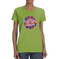 thumbnail image 1 of American Babe Groovy Style T-Shirt Women -Image by Shutterstock, Female Large, 1 of 4